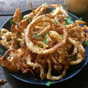 Fried onion rings processing line